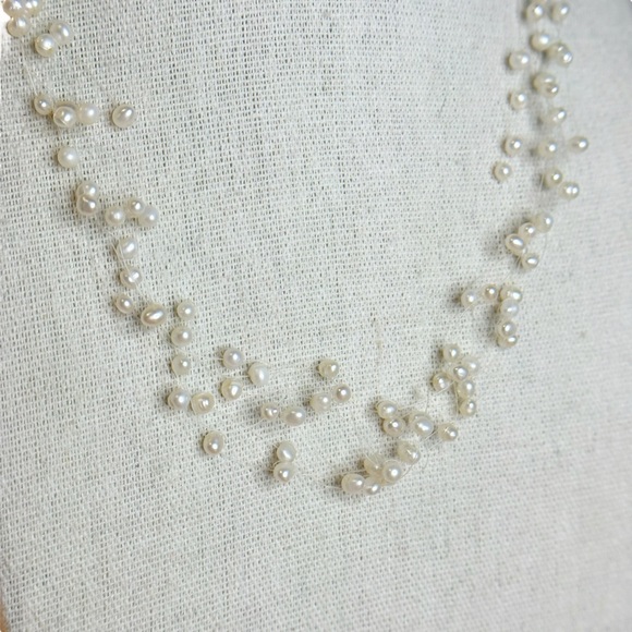 Vintage Floating Pearls Multi Strand Dainty Necklace - Picture 5 of 6